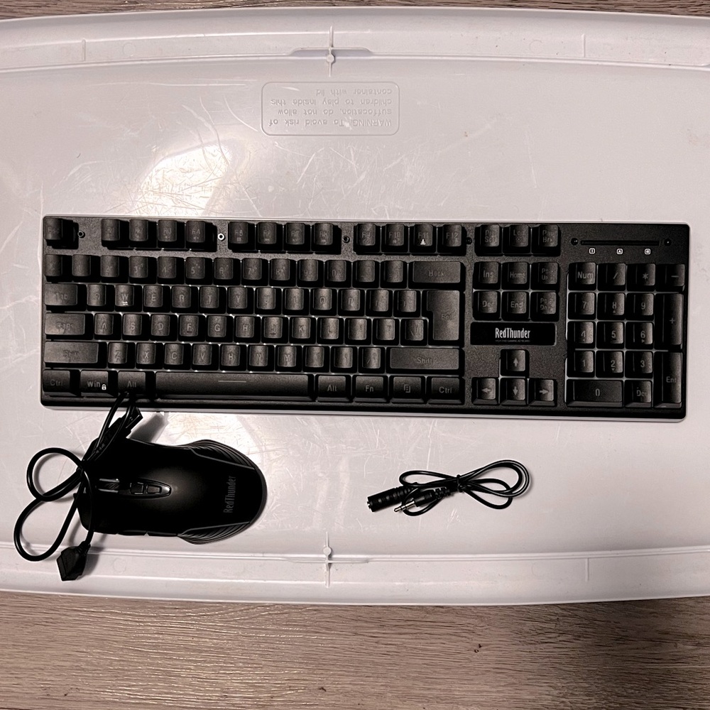 Red Thunder Lightup Keyboard and Mouse